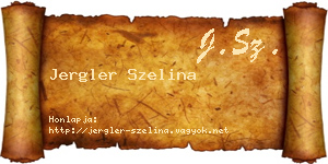 Jergler Szelina névjegykártya